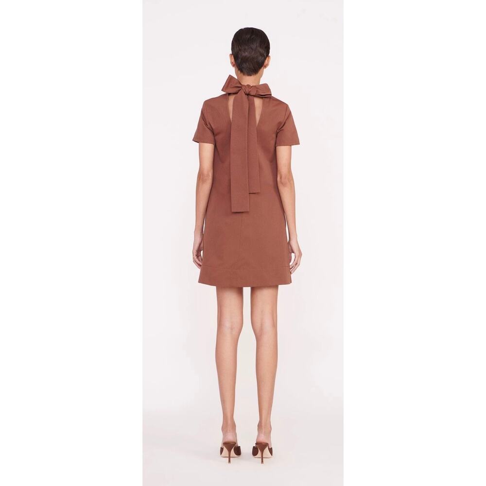 STAUD Mini Ilana Chocolate Brown Dress - New with Tags - Picture 3 of 6